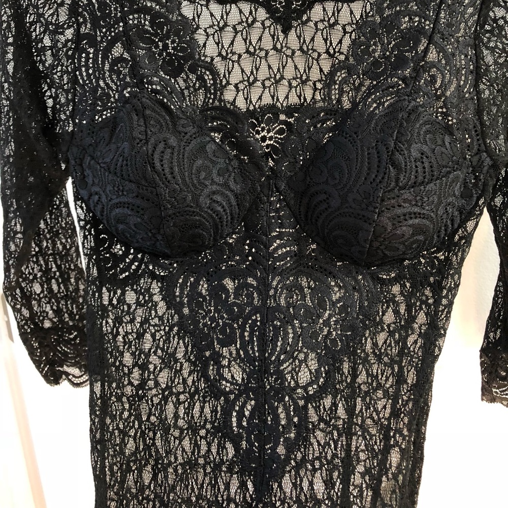 Black blouse Long sleeve lace
